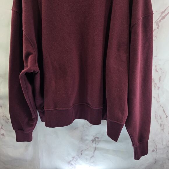 We Wore What Sweatshirt Womens XXL 2X Maroon Red Cotton Crew Neck Weworewhat - Picture 7 of 12